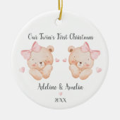 Personalized Twin Baby Girls Ornament (Voorkant)