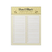 Personalized Two Column Honey Do List Notepad Notitieblok (Linkerzijde)