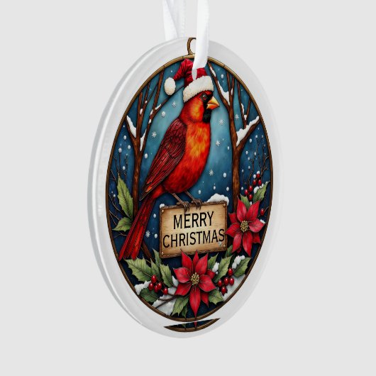 Personalized Two-Sided Cardinal Ornament  (voorkant)