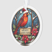Personalized Two-Sided Cardinal Ornament  (voorkant)