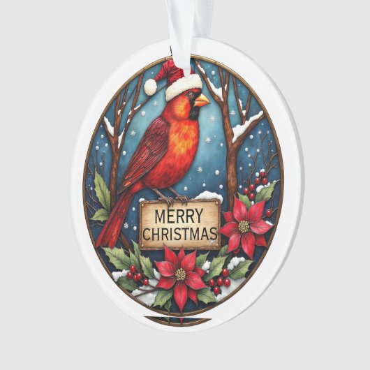 Personalized Two-Sided Cardinal Ornament  (voorkant)