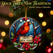 Personalized Two-Sided Cardinal Ornament 