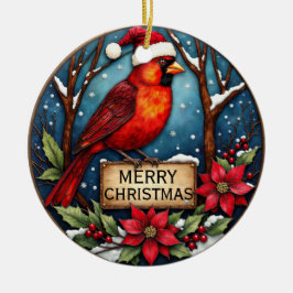 Personalized Two-Sided Cardinal Ornament 
