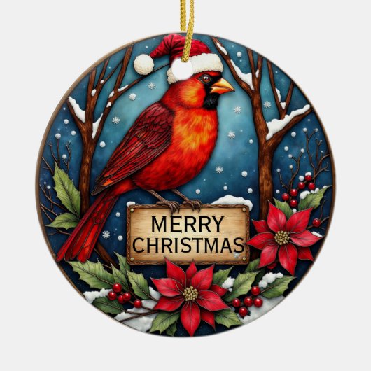 Personalized Two-Sided Cardinal Ornament (Voorkant)