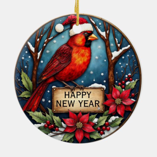 Personalized Two-Sided Cardinal Ornament  (Achterkant)