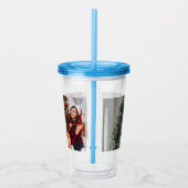 Personalized Two Sided Family Christmas Photo  Acryl Drinkbeker (Rechts)