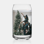 Personalized Two Sided Family Christmas Photo  Blikvorm Glas (Voorkant)