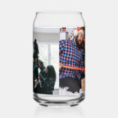 Personalized Two Sided Family Christmas Photo Blikvorm Glas (Links)