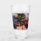 Personalized Two Sided Family Christmas Photo  Glas (Achterkant)