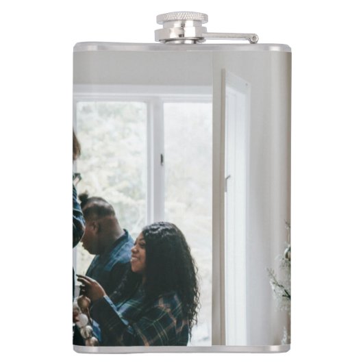 Personalized Two Sided Family Christmas Photo Heupfles (Achterkant)