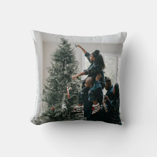 Personalized Two Sided Family Christmas Photo  Kussen