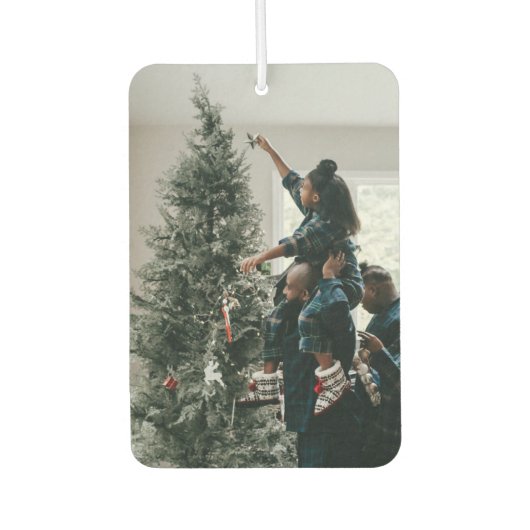 Personalized Two Sided Family Christmas Photo Luchtverfrisser (Voorkant)