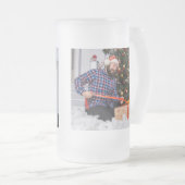 Personalized Two Sided Family Christmas Photo  Matglas Bierpul (Voorkant rechts)