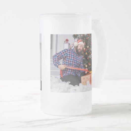 Personalized Two Sided Family Christmas Photo  Matglas Bierpul (Voorkant rechts)