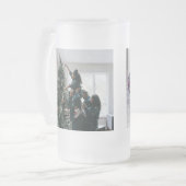 Personalized Two Sided Family Christmas Photo  Matglas Bierpul (Voorkant links)