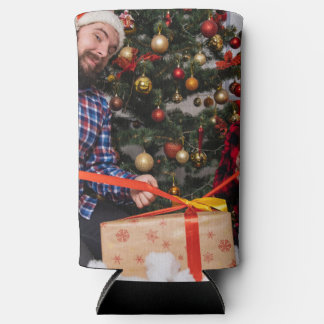 Personalized Two Sided Family Christmas Photo  Seltzer Blikjeskoeler