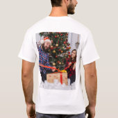 Personalized Two Sided Family Christmas Photo T-shirt (Achterkant)