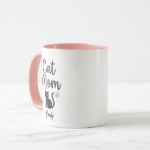 Personalized Two-Tone Cat Mom Mug Mok (Voorkant links)