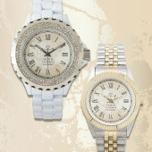 Personalized Two-Tone Couple’s Heartline Horloge