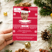 Personalized Ugly Christmas Sweater Holiday Party  Kaart