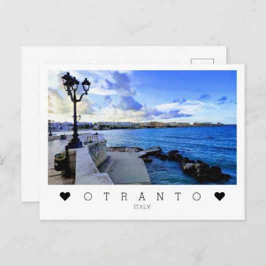 Personalized uitzicht Otranto, Apulië, Italië Post Briefkaart (Voorkant / Achterkant)