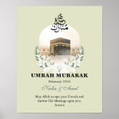Personalized Umrah Mubarak Gifts & Islamic Wall Ar Poster (Voorkant)