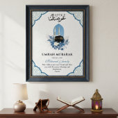 Personalized Umrah Mubarak Islamic Wall Art Poster