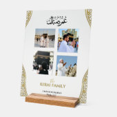 Personalized Umrah Mubarak Photo Collage Acrylic  Acryl Bord (Hoek)