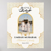 Personalized Umrah Mubarak Photo Poster Custom I (Voorkant)