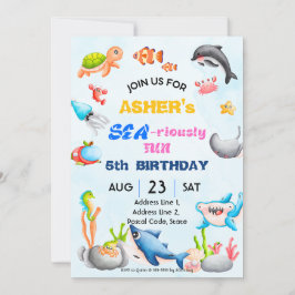Personalized Under the Sea Downloadable Birthday I Kaart