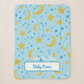 Personalized Under the Stars Soft Blanket - Baby Sherpa Deken (Voorkant)