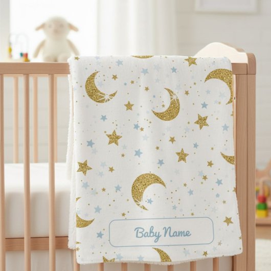 Personalized Under the Stars Soft Blanket  Sherpa Deken