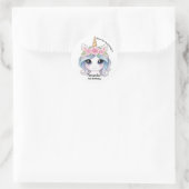 Personalized Unicorn Birthday Party Favor Sticker (Tas)