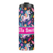 Personalized unicorn drink tumbler thermosbeker (Voorkant)