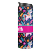 Personalized unicorn drink tumbler thermosbeker (Geroteerd rechts)