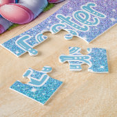 Personalized Unicorn Happy Easter Legpuzzel (Zijkant)