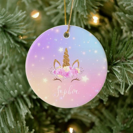 Personalized Unicorn Ornament for Girls (Boom)