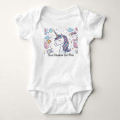 Personalized Unicorn Teddy Bear for Kids  Lovers Romper (Voorkant)