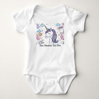 Personalized Unicorn Teddy Bear for Kids  Lovers Romper