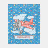 Personalized Up Up And Away Fleece Blanket (Voorkant)