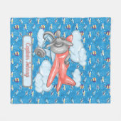 Personalized Up Up And Away Fleece Blanket Deken (Voorkant (Horizontaal))