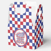 Personalized USA 250–Patriotic Retro Marquee Bedankdoosjes (Geopend)