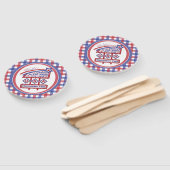 Personalized USA 250–Patriotic Retro Marquee Handwaaier (Niet-gemonteerd)