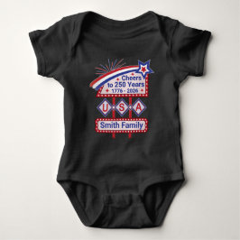 Personalized USA 250–Patriotic Retro Marquee Romper