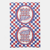 Personalized USA 250–Patriotic Retro Marquee Theedoek (Verticaal)