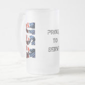 PERSONALIZED USA 3D Patriotic Frosted Beer Mok (Voorkant links)