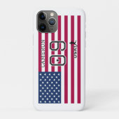 Personalized USA National Flag Soccer Graphic  Case-Mate iPhone Case (Achterkant)