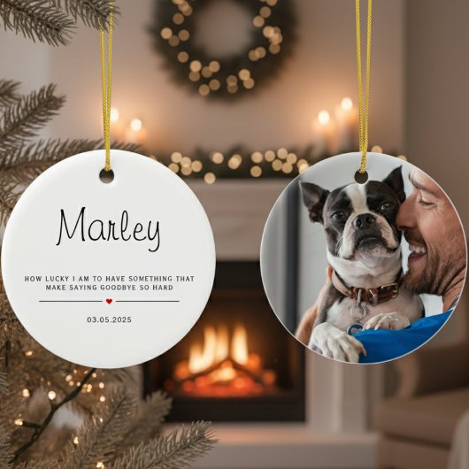Personalized Using Pet's Photo & Name Keramisch Ornament