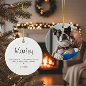 Personalized Using Pet's Photo & Name Keramisch Ornament