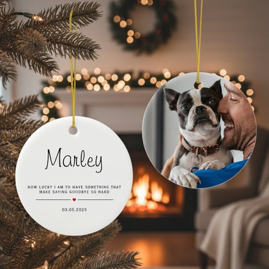Personalized Using Pet's Photo & Name Keramisch Ornament